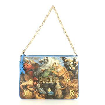 Louis Vuitton Pochette Clutch Limited Edition Jeff Koons Rubens Print Canvas 