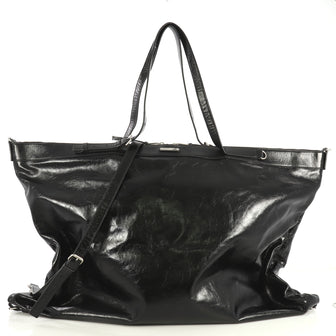 Saint Laurent ID Convertible Bag Leather XL Black 439541