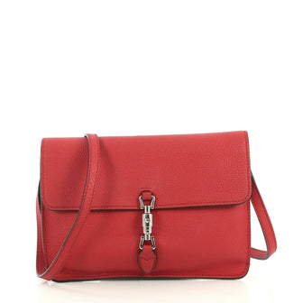 Gucci Jackie Soft Convertible Clutch Leather Mini Red 4395501