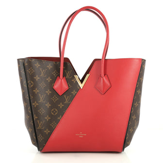 Louis Vuitton Kimono Handbag Monogram Canvas and Leather MM Red 439621
