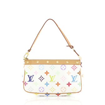 Louis Vuitton Pochette Accessoires Monogram Multicolor White 439761