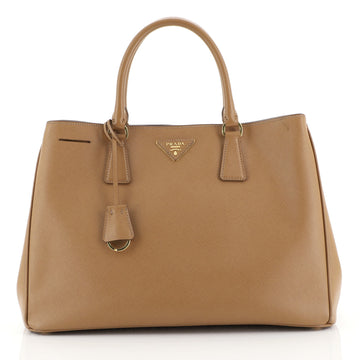 Prada Lux Open Tote Saffiano Leather Large Brown 439775