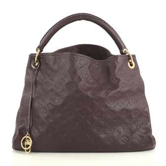 Louis Vuitton Artsy Handbag Monogram Empreinte Leather MM Purple 439811