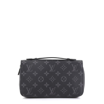 Louis Vuitton Zippy Wallet Monogram Eclipse Canvas XL Black 439822