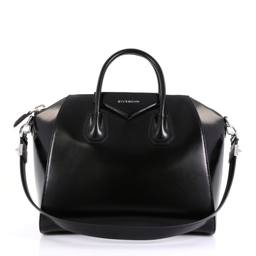 Givenchy Antigona Bag Glazed Leather Medium Black 439833