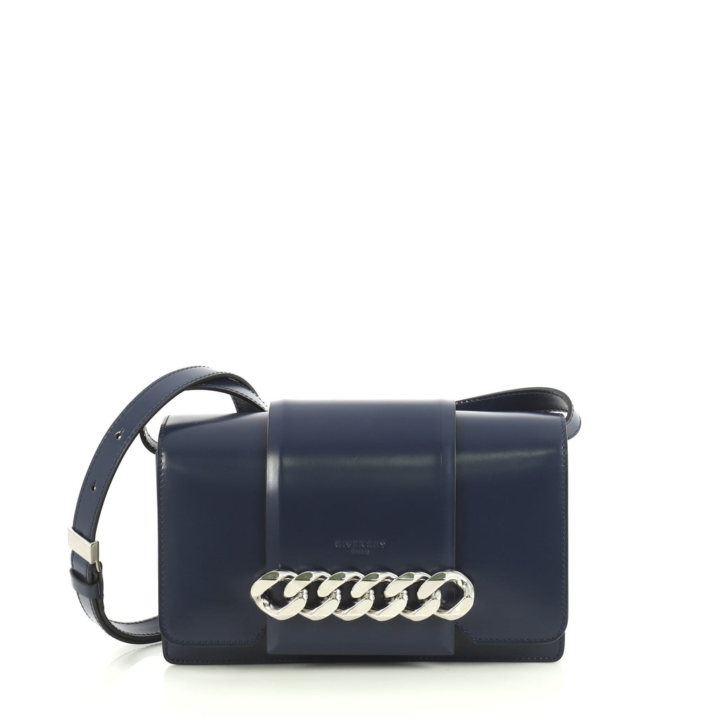 Givenchy Infinity Flap Bag Leather Small Blue 439834