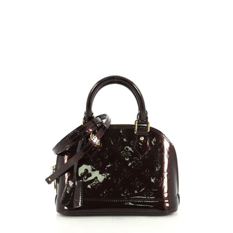 Louis Vuitton Alma Handbag Monogram Vernis BB Purple 440134
