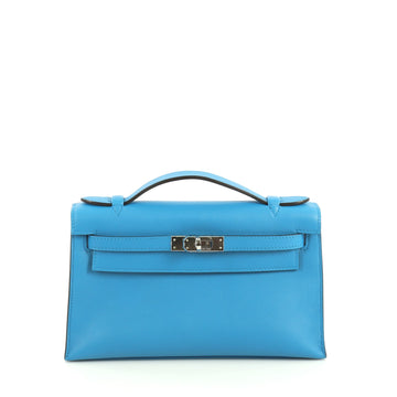 Hermes Kelly Pochette Swift Blue 4401350