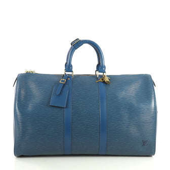 Louis Vuitton Keepall Bag Epi Leather 45 Blue 4401383