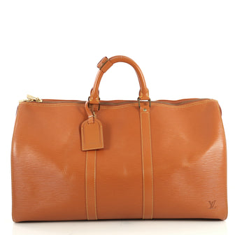 Louis Vuitton Keepall Bag Epi Leather 50 Brown 4401386