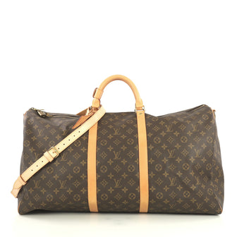Louis Vuitton Keepall Bandouliere Bag Monogram Canvas 60 Brown 4401396