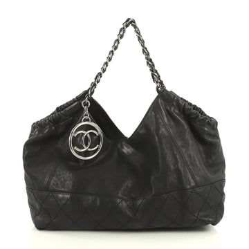 Chanel Baby Coco Cabas Quilted Leather Large Black 440191
