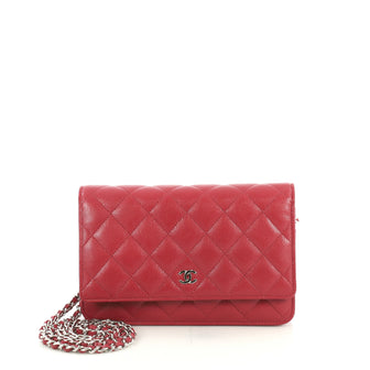 Chanel Wallet on Chain Quilted Caviar Red 440393