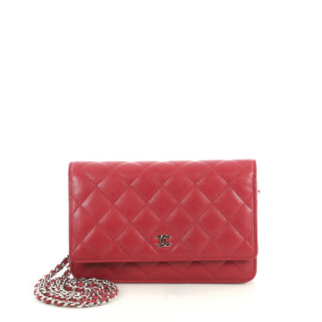 Chanel Wallet on Chain Quilted Caviar Red 440393