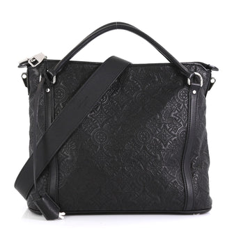 Louis Vuitton Antheia Ixia Handbag Leather PM Black 440443