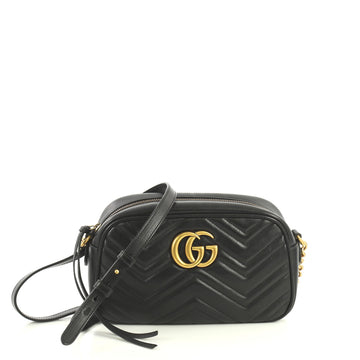 Gucci GG Marmont Shoulder Bag Matelasse Leather Small Black 4405912