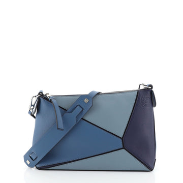 Loewe Puzzle Pochette Bag Leather Mini Blue 4405923