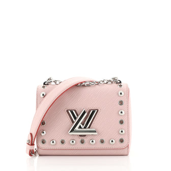 Louis Vuitton Twist Handbag Studded Epi Leather PM Pink 4405928