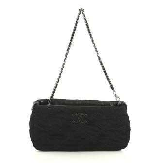 Chanel Vintage CC Pochette Quilted Nylon Small Black 4405932
