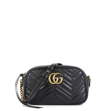 Gucci GG Marmont Shoulder Bag Matelasse Leather Small Black 4405945