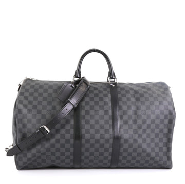 Louis Vuitton Keepall Bandouliere Bag Damier Graphite 55 Black 4405955