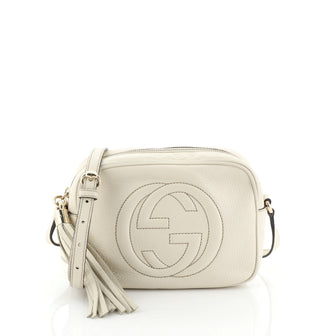 Gucci Soho Disco Crossbody Bag Leather Small White 4405964