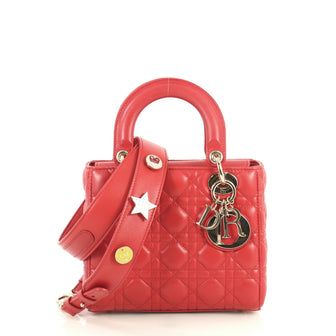 Christian Dior My Lady Dior Bag Cannage Quilt Lambskin Red 440627