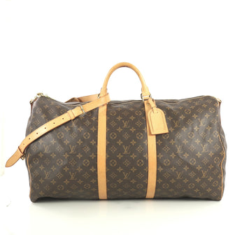 Louis Vuitton Keepall Bandouliere Bag Monogram Canvas 60 Brown 440641