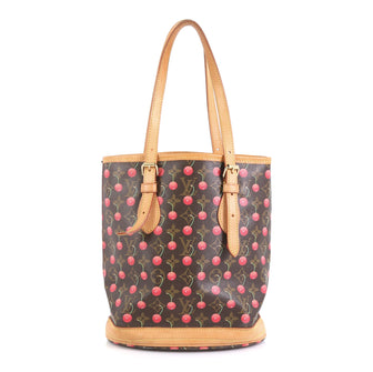 Louis Vuitton Bucket Bag Limited Edition Monogram Cerises  Brown 440732