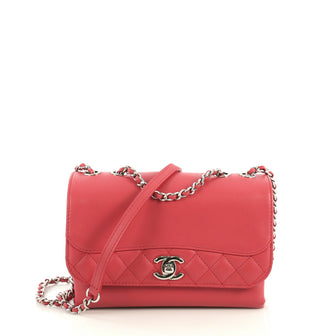 Chanel Tramezzo Flap Bag Calfskin Small Red 440831