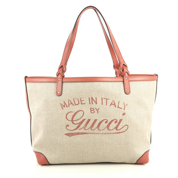 Gucci Craft Tote Canvas Medium Neutral 4408818