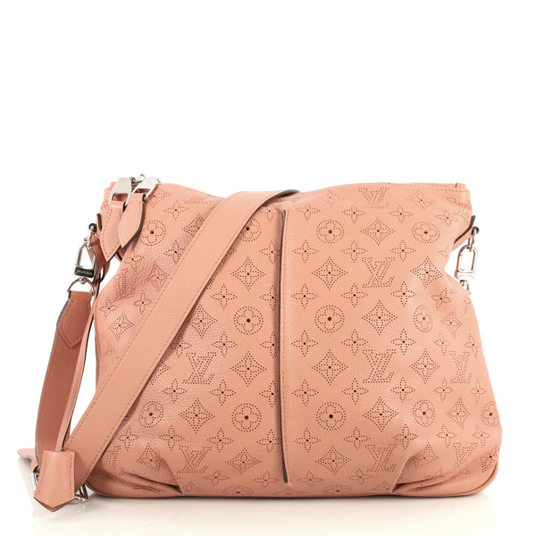 Louis Vuitton Pink Monogram Mahina Leather Selene PM Bag w/o Long Strap