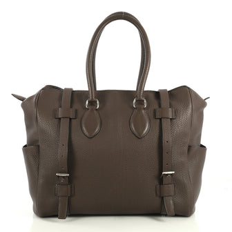 Hermes Pursangle Handbag Leather 35 Brown 440886