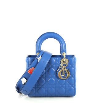 Christian Dior My Lady Dior Bag Cannage Quilt Lambskin Blue 440921