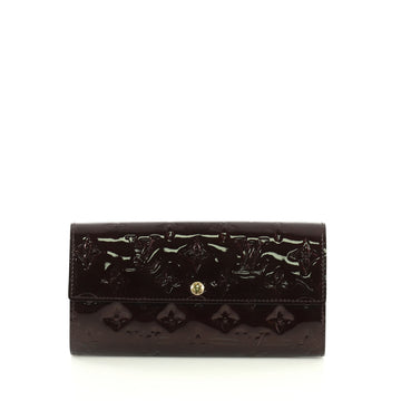 Louis Vuitton Sarah Wallet Monogram Vernis Red 440935