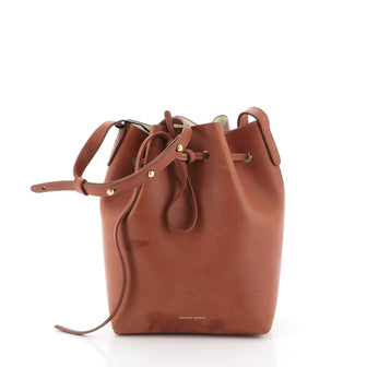 Mansur Gavriel Bucket Bag Leather Mini Brown 441092