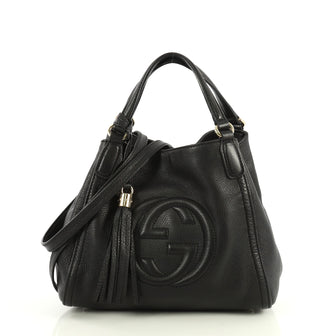 Gucci Soho Shoulder Bag Leather Small Black 44112103