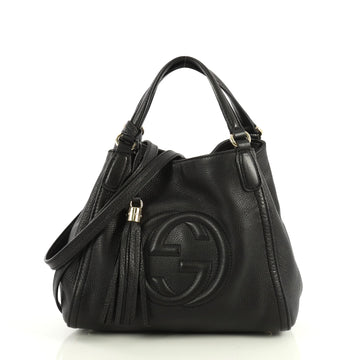 Gucci Soho Shoulder Bag Leather Small Black 44112103