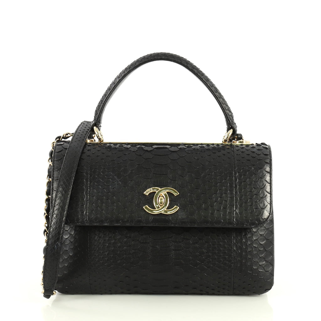 Chanel Coco Top Handle Bag Python Medium at 1stDibs