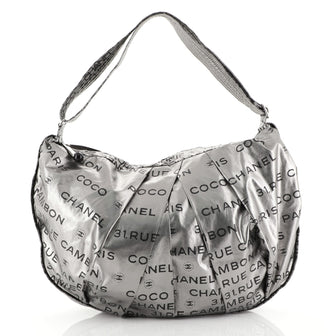 Chanel Unlimited Shoulder Bag Nylon Large Silver 4411242
