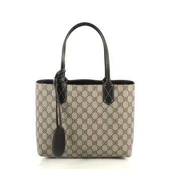 Gucci Reversible Tote GG Print Leather Small Brown 4411270