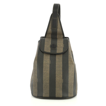 Fendi Pequin Sling Backpack Coated Canvas Medium Black 4411277