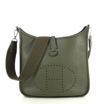 Hermes Evelyne Crossbody Gen II Clemence PM Green 4411287