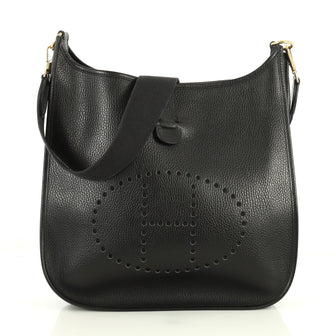 Hermes Evelyne Crossbody Gen I Ardennes GM Black 4411288