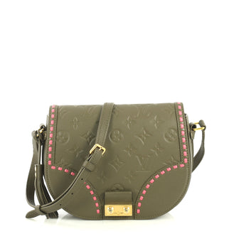 Louis Vuitton Junot Handbag Monogram Empreinte Leather Green 441179