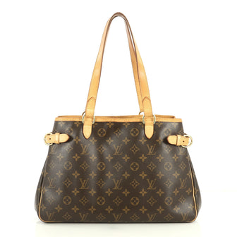Louis Vuitton Batignolles Handbag Monogram Canvas Horizontal Brown 441292