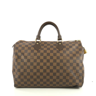 Louis Vuitton Speedy Handbag Damier 35 Brown 441421