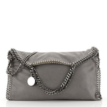 Stella McCartney Falabella Fold Over Bag Shaggy Deer Gray 441431