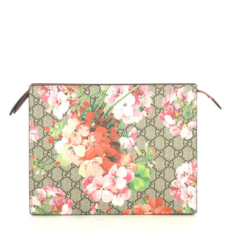 Gucci Toiletry Pouch Blooms Print GG Coated Canvas Large Print 441441