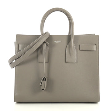 Saint Laurent Sac de Jour NM Bag Leather Small Gray 441501